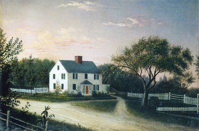 La casa de la familia del artista, c.1859 de Mary Blood Mellen